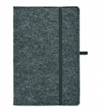 Logo trade business gifts image of: A5 notebook RPET felt