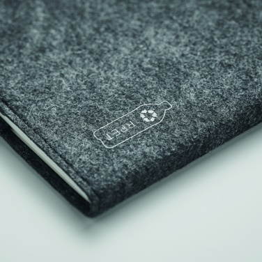 Logo trade promotional item photo of: A5 notebook RPET felt