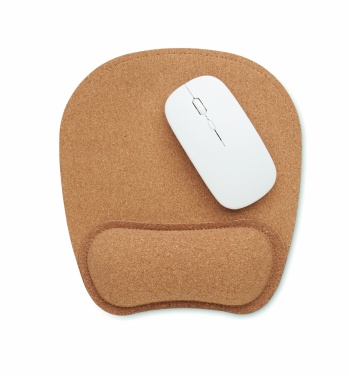 Logo trade promotional items image of: Ergonomic cork mouse mat