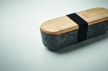 Logo trade corporate gift photo of: RPET felt pencil case with lid