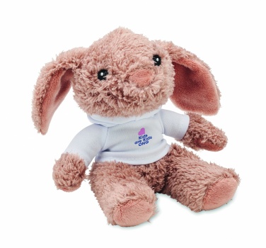 Logo trade business gifts image of: Bunny plush wearing a hoodie