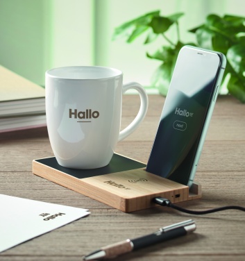 Logo trade corporate gifts image of: 1Wireless charger mug warmer