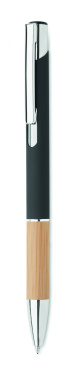Logotrade promotional items photo of: Ballpoint pen made of aluminum with a bamboo grip