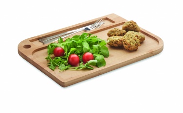 Logo trade advertising products image of: Meal plate in bamboo