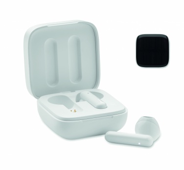 Logo trade advertising products picture of: TWS earbuds with solar charger