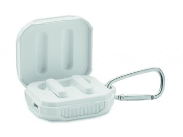 Logo trade promotional gifts picture of: TWS earbuds with solar charger