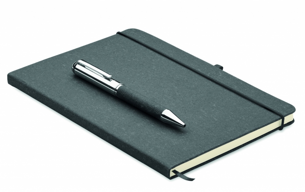 Logotrade promotional merchandise image of: Recycled leather notebook set
