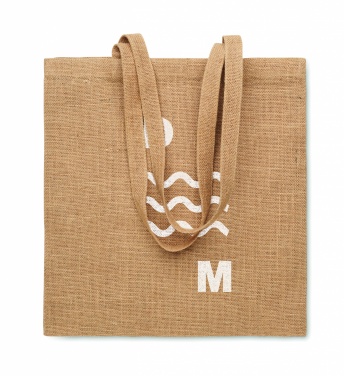 Logo trade corporate gift photo of: Jute long handled shopping bag