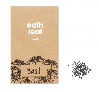 Logo trade promotional merchandise picture of: Basil seeds in craft envelope