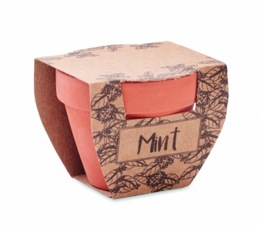 Logo trade advertising product photo of: Terracotta pot mint seeds