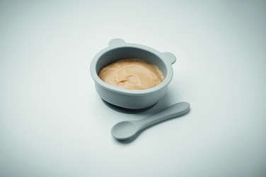 Logo trade corporate gifts image of: Silicone spoon, bowl baby set