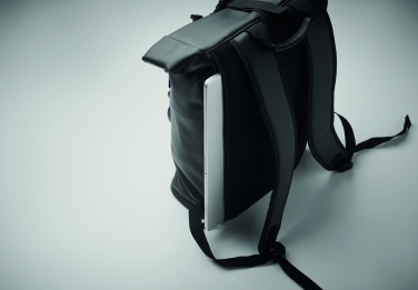 Logotrade promotional merchandise picture of: Laptop PU Rolltop backpack