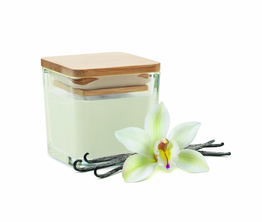 Logotrade promotional giveaway picture of: Squared fragranced candle 50gr