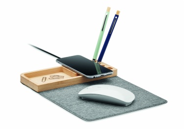 Logotrade promotional items photo of: Wireless charger in bamboo 15W