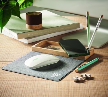 Logotrade promotional items photo of: Wireless charger in bamboo 15W