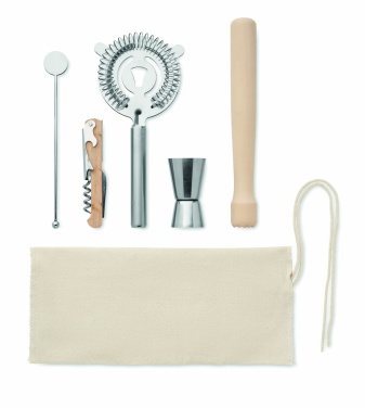 Logo trade promotional gifts picture of: 5 piece cocktail kit in pouch.