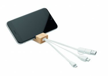Logo trade corporate gifts image of: Bamboo key ring and stand Salo
