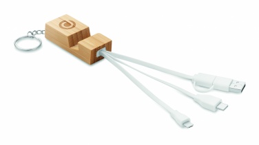 Logo trade promotional products picture of: Bamboo key ring and stand Salo