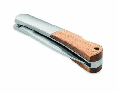 Logo trade promotional merchandise image of: Foldable knife in acacia wood