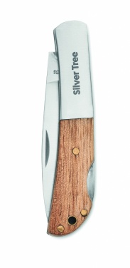Logotrade promotional items photo of: Foldable knife in acacia wood