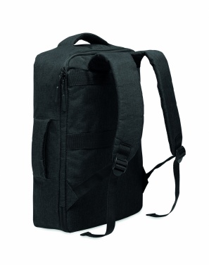 Logotrade promotional merchandise photo of: A safe 15-inch laptop backpack made of 300D RPET with a 210D RPET lining and customizable printing.