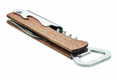 Logo trade promotional gifts image of: 3 in 1 bamboo bottle opener WOOL