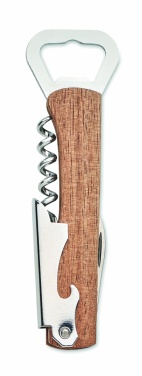 Logotrade promotional gift picture of: 3 in 1 bamboo bottle opener WOOL