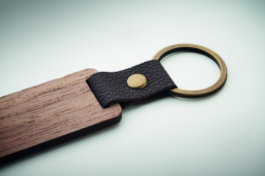 Logotrade corporate gift image of: Key ring in walnut and PU Kokkola