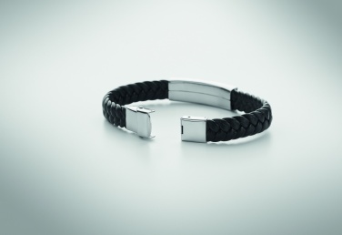 Logo trade promotional product photo of: Braided faux leather bracelet