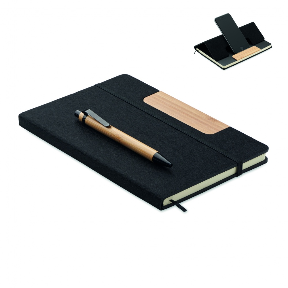 Logo trade promotional products picture of: A5 RPET notebook set