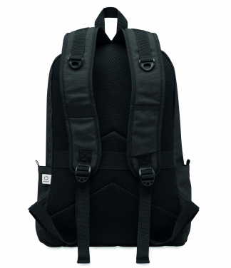 Logo trade promotional merchandise picture of: A 15-inch laptop backpack made of recycled pre-consumer cotton with customizable printing