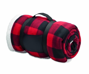 Logo trade corporate gifts picture of: RPET sherpa fleece blanket