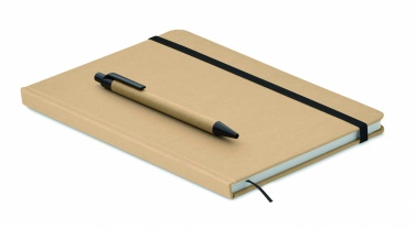 Logo trade business gifts image of: A5 notebook in recycled carton