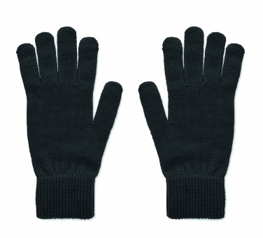Logo trade corporate gifts picture of: Knitted gloves in RPET