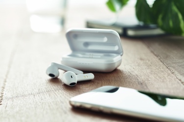 Logo trade promotional merchandise picture of: TWS earbuds with charging base