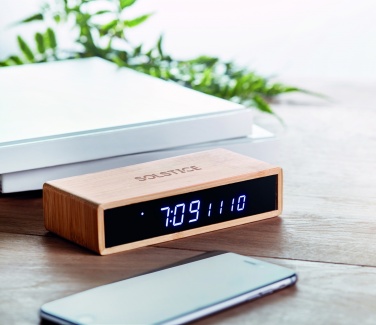 Logo trade promotional gifts image of: Wireless charger in bamboo 5W