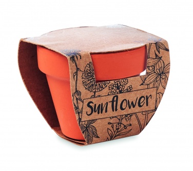 Logotrade promotional giveaway picture of: Terracotta pot 'sunflower'