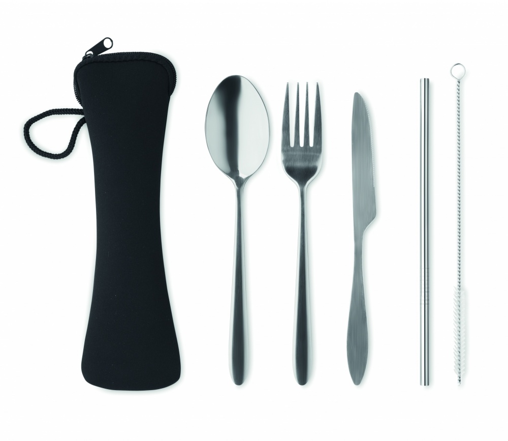 Logo trade promotional products image of: Cutlery set stainless steel