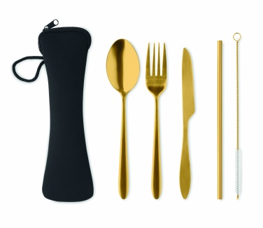 Logo trade business gifts image of: Cutlery set stainless steel