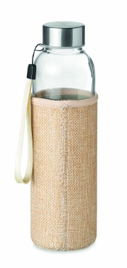 Logo trade promotional products picture of: Glass bottle in pouch 500ml