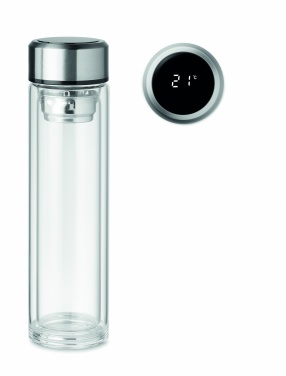 Logo trade advertising products image of: Bottle with touch thermometer