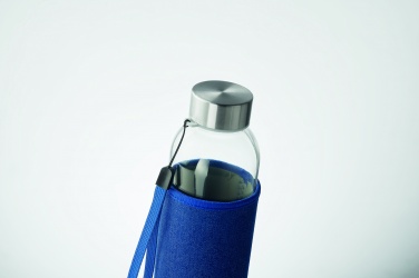 Logo trade business gifts image of: Glass bottle in pouch 500 ml