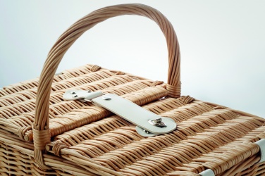 Logo trade promotional gifts picture of: Wicker picnic basket 4 people