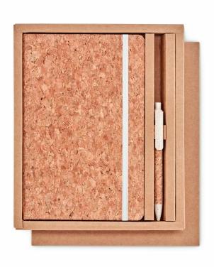 Logotrade promotional merchandise photo of: A5 cork notebook with pen