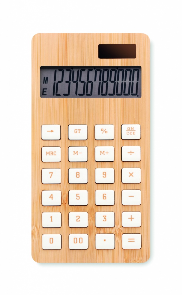 Logo trade business gifts image of: 12 digit bamboo calculator