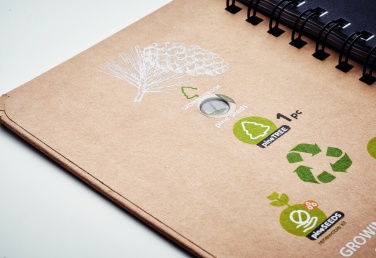 Logotrade promotional product image of: A5 Pine tree GROWNOTEBOOK™
