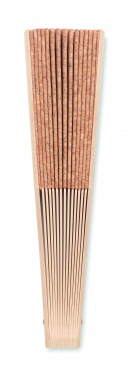 Logo trade promotional product photo of: Wood hand fan with cork fabric