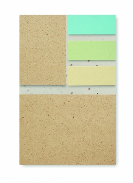 Logo trade business gift photo of: Grass/seed paper memo pad