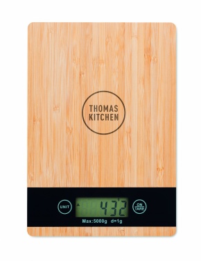 Logotrade promotional gift image of: Bamboo digital kitchen scales