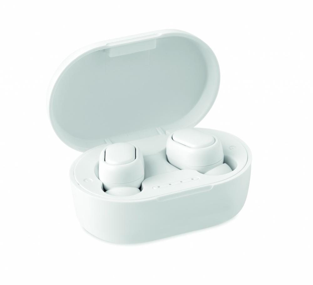 Logo trade promotional items picture of: Recycled ABS TWS earbuds